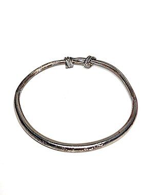 Artisan-made bangle bracelet with engraving